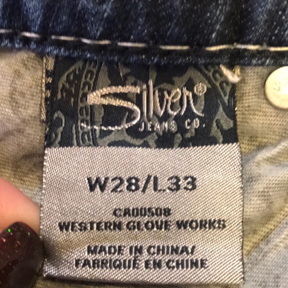 Silver denim jeans 👖 Size 28 💗 - Picture 7 of 8